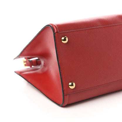 Prada Saffiano Soft Calfskin Tote Fuoco 6 of 9