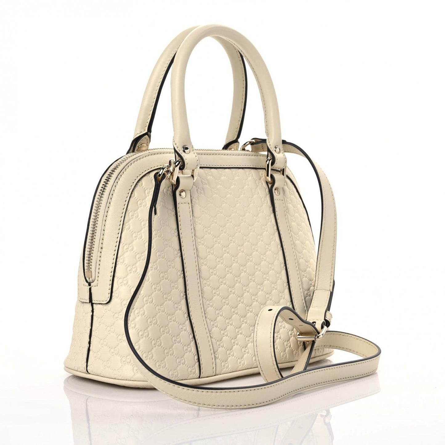 Soft Microguccissima Mini Dome Bag Ivoire