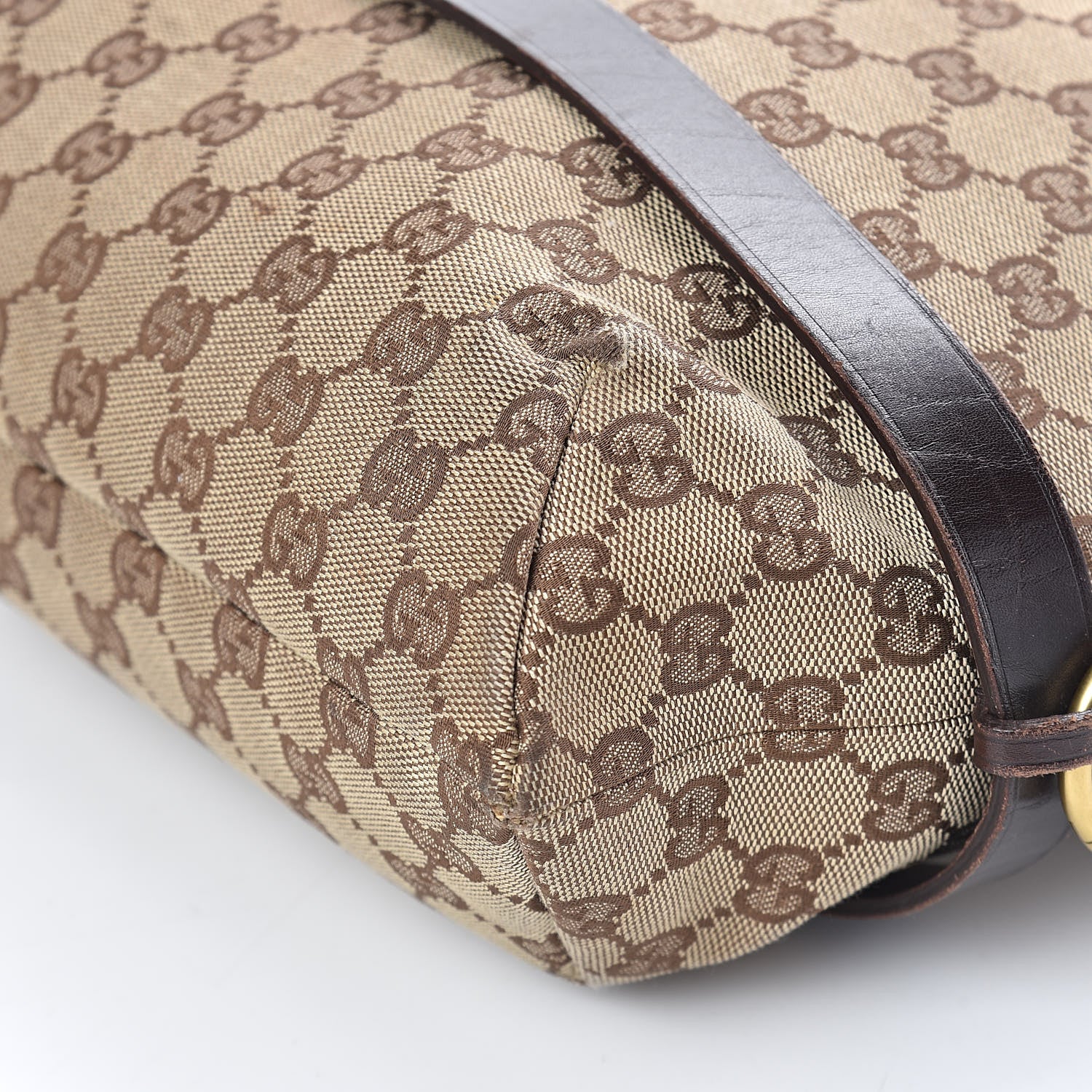 Gucci Monogram Calfskin Tote Dark Brown 16 of 18