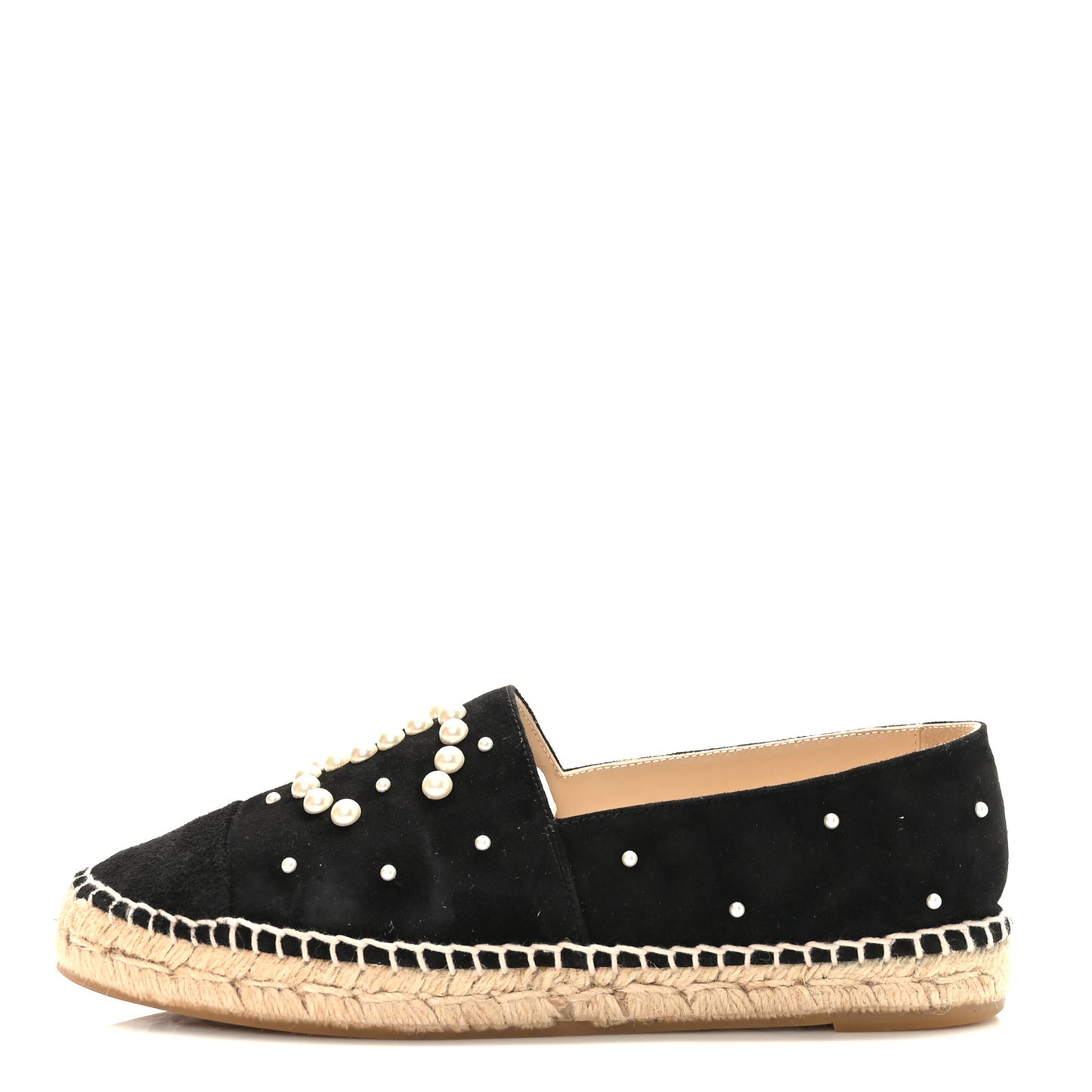 Suede Pearl CC Espadrilles 38 Black