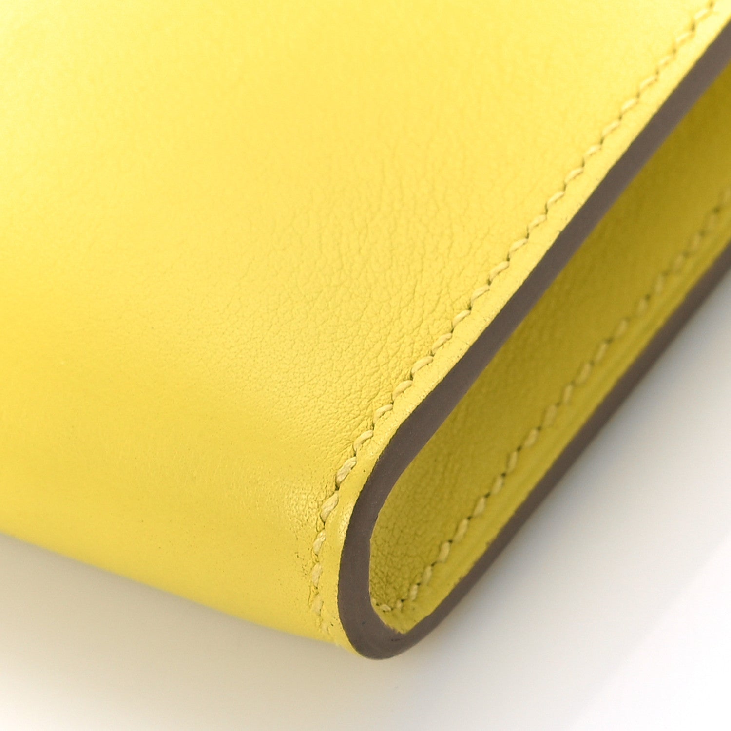 Hermes Swift Kelly Cut Clutch Pochette Lime 8 of 9