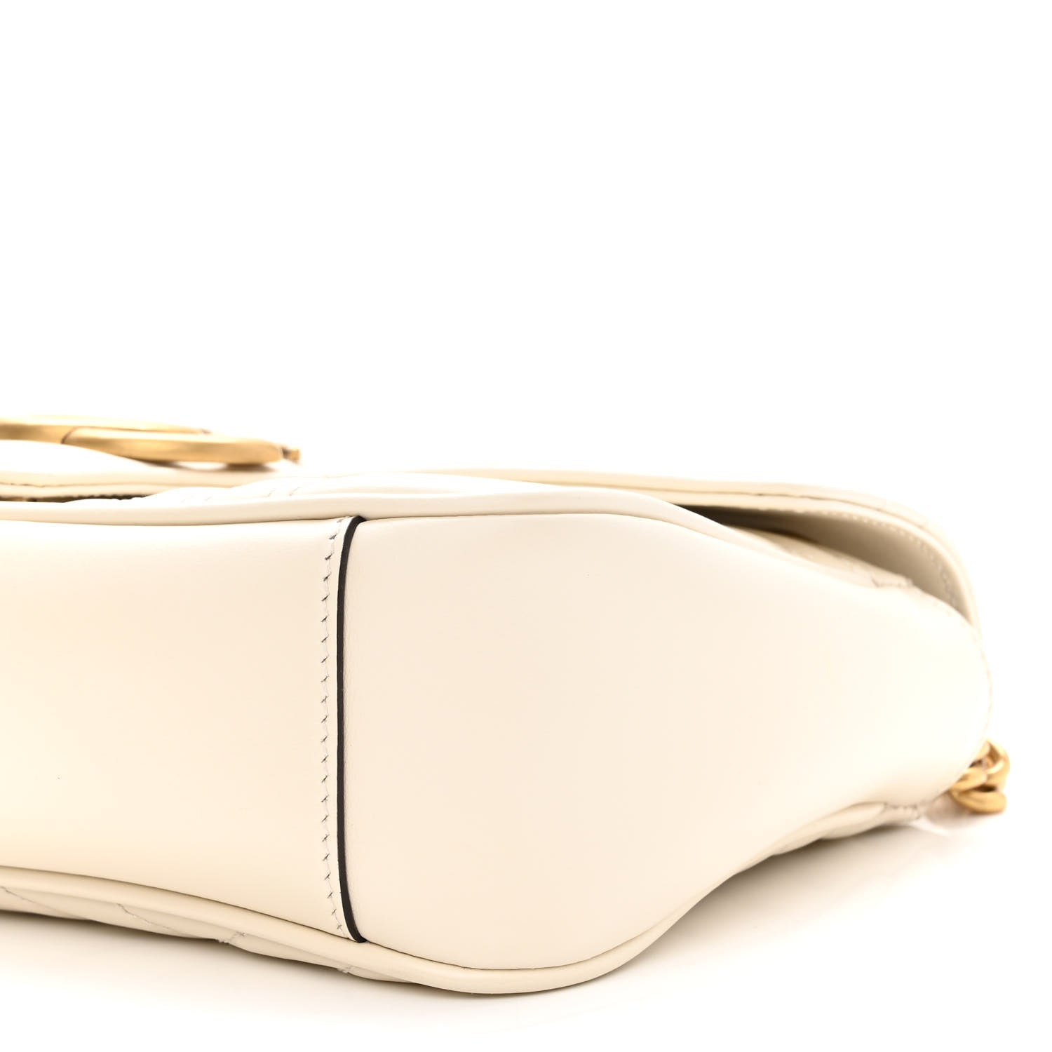 Gucci Calfskin Matelasse Small GG Marmont Shoulder Bag White 10 of 10