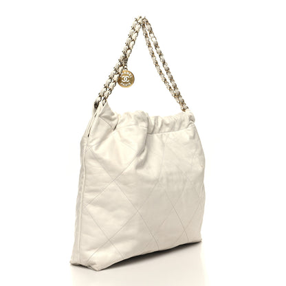 Chanel Shiny Calfskin Quilted Chanel 22 White 5 of 13