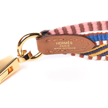 Hermes Toile Swift 25mm Sangle Cavale Shoulder Strap Amber Rose Ete Gold 5 of 6