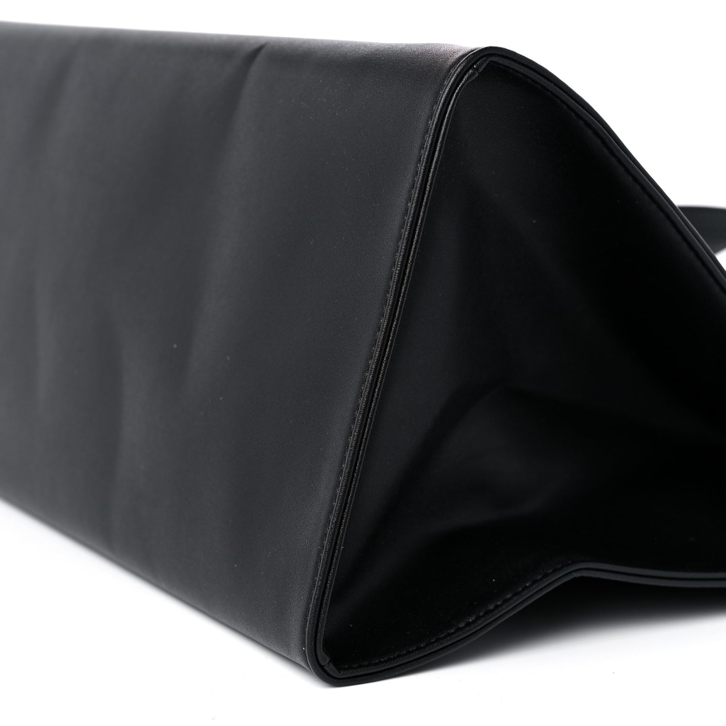 Vegan Leather Large Shopping Bag Black