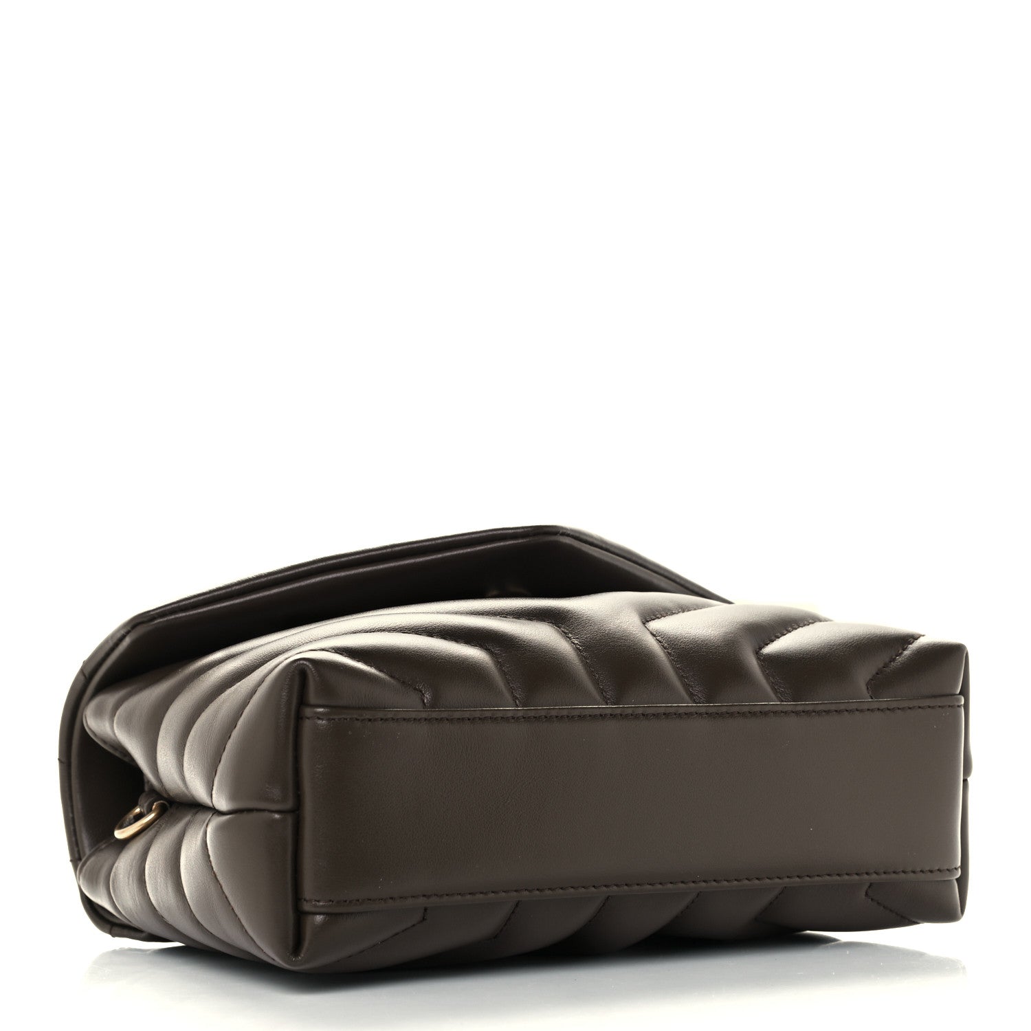Saint Laurent Calfskin Y Quilted Monogram Toy Loulou Crossbody Bag Earth 4 of 12