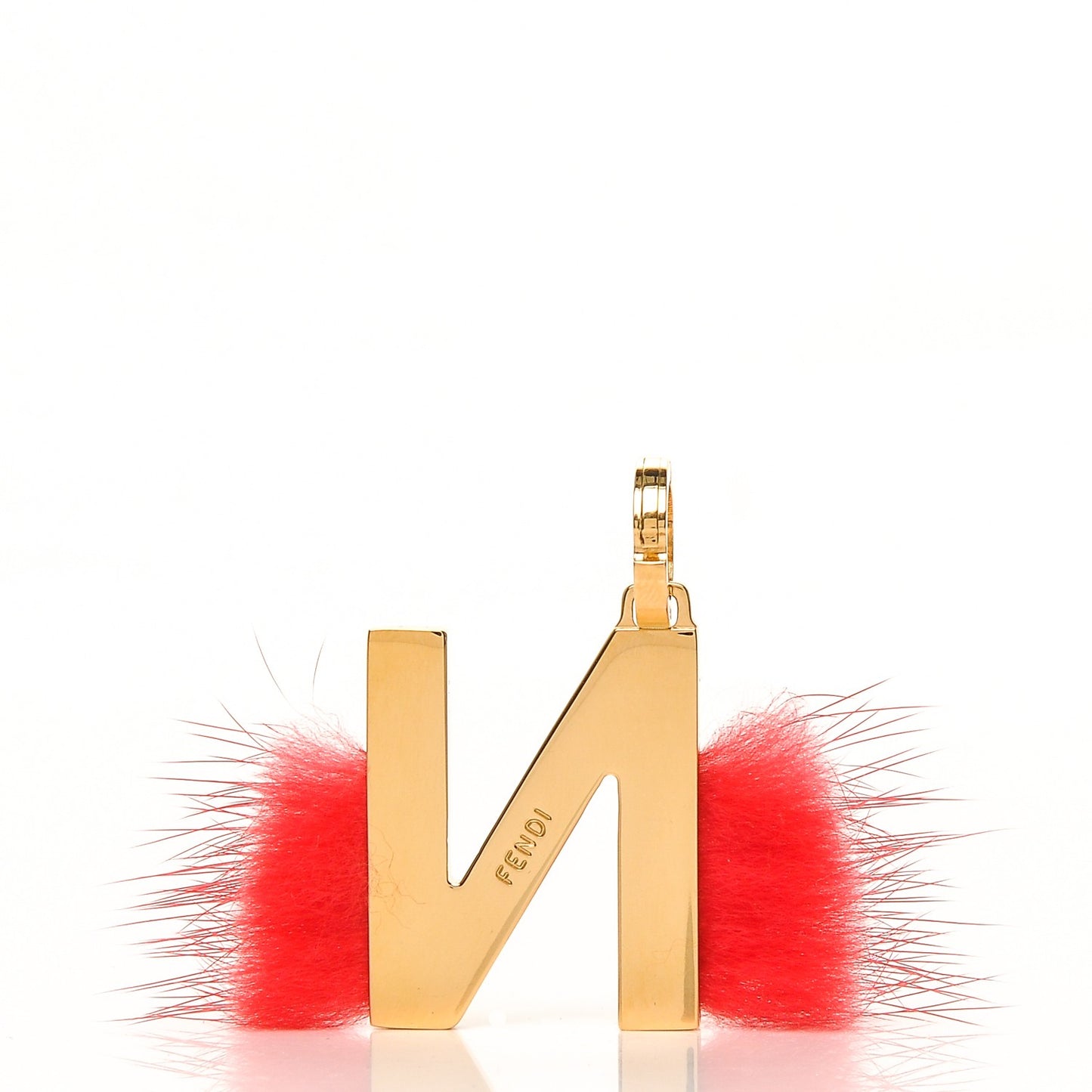 Mink Fur N ABClick Bag Charm Red
