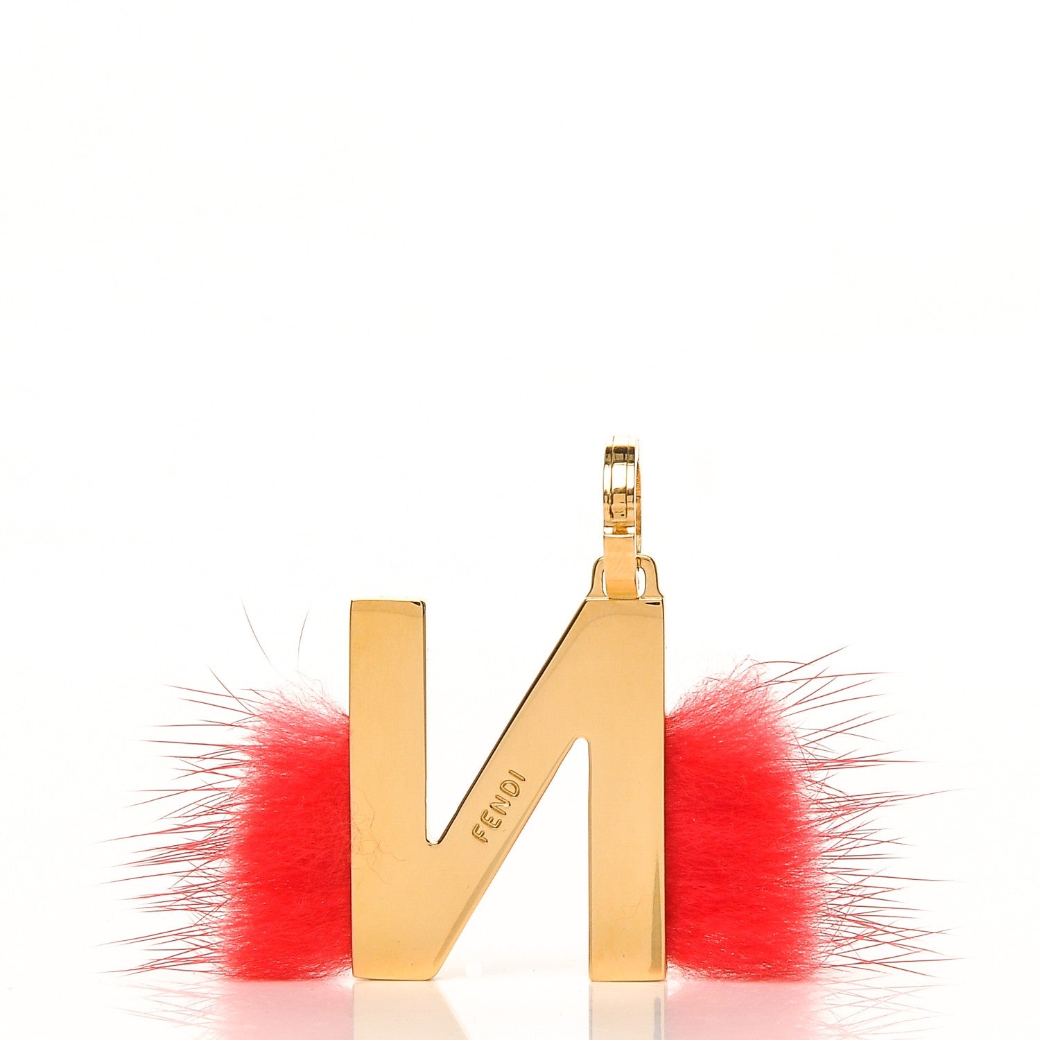 Fendi Mink Fur N ABClick Bag Charm Red 3 of 6