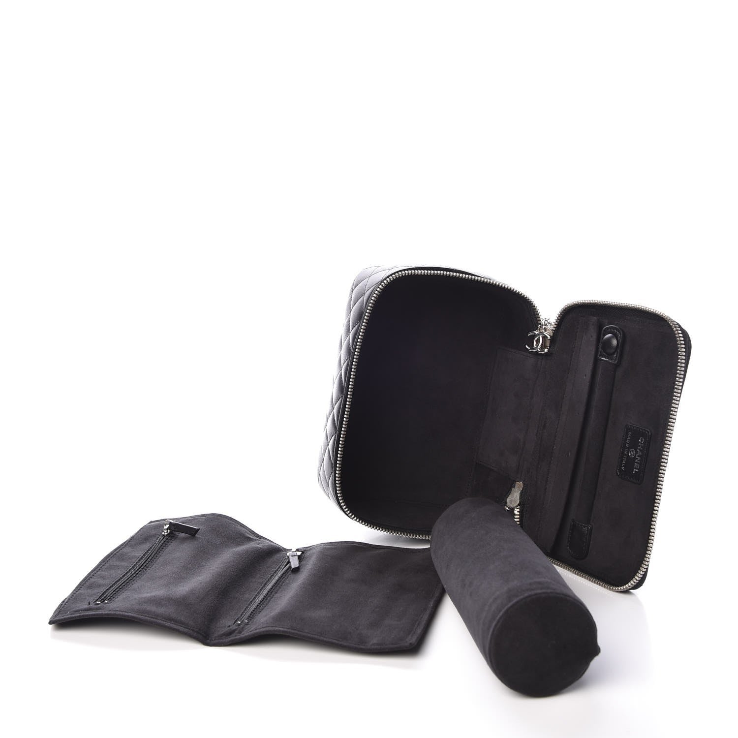 Chanel Lambskin Quilted Jewelry Case Black 8 of 9