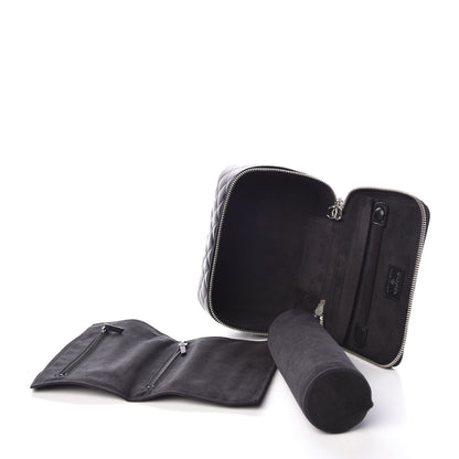 Chanel Lambskin Quilted Jewelry Case Black 8 of 9