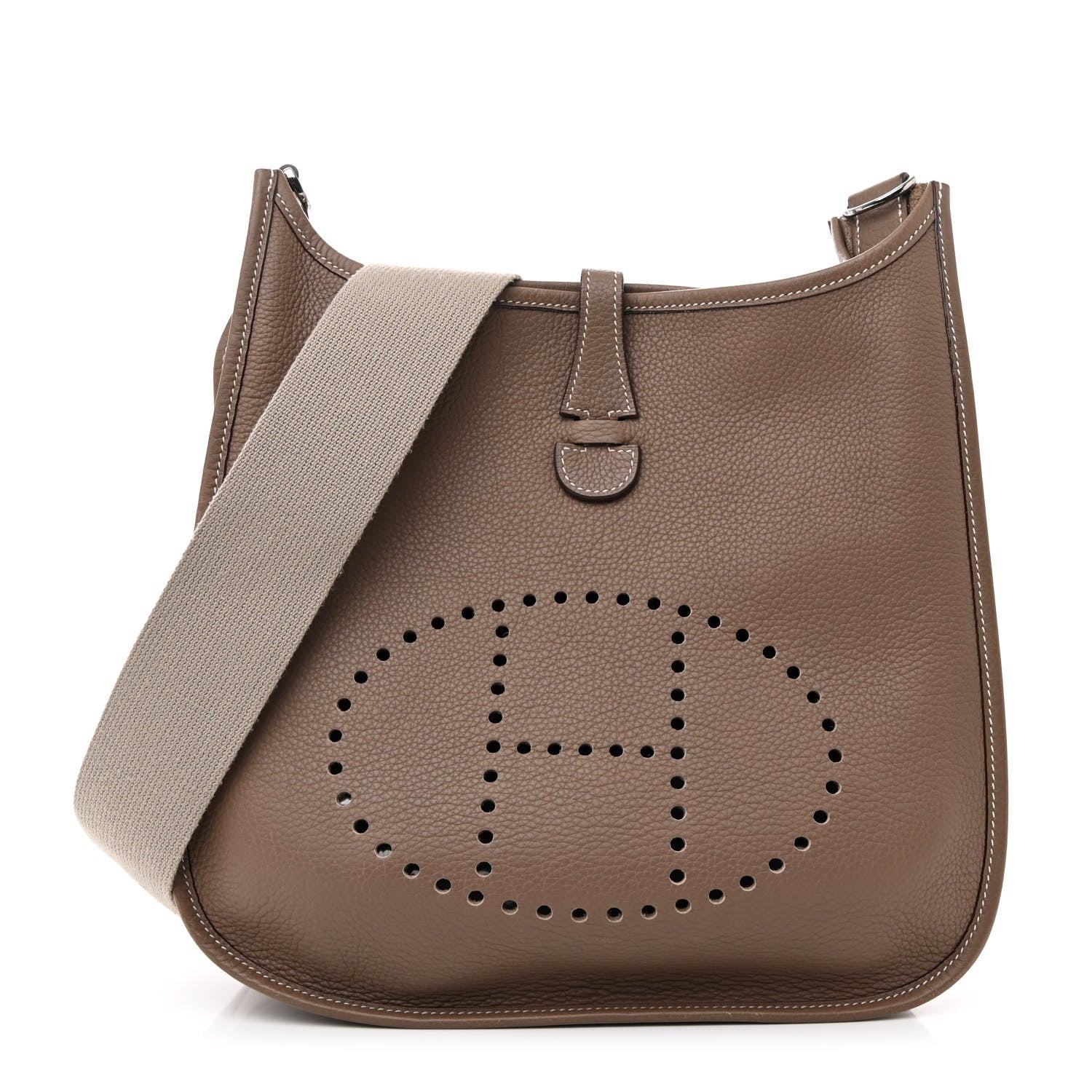 Hermes Taurillon Clemence Amazone Evelyne II PM Gris Tourterelle 1 of 12