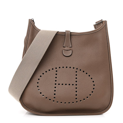 Hermes Taurillon Clemence Amazone Evelyne II PM Gris Tourterelle 1 of 12