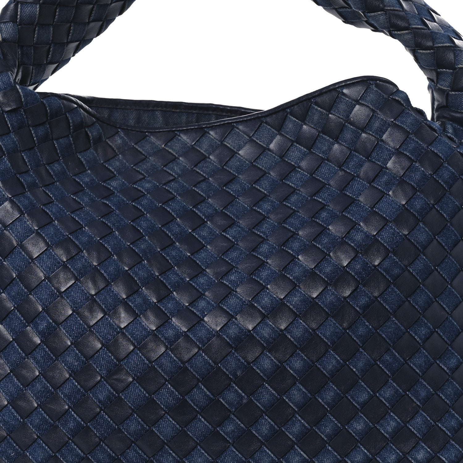 Bottega Veneta Denim Nappa Intrecciato Large Hop Abyss Indigo 8 of 14
