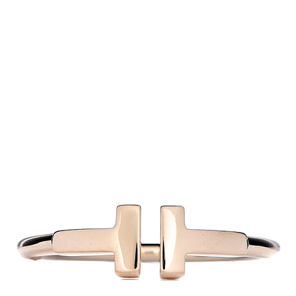 Tiffany 18K Yellow Gold T Wire Ring 55 7.25 1 of 4