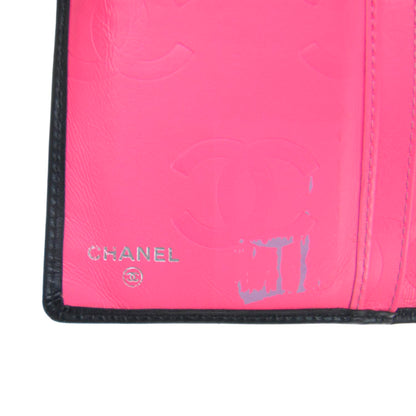 Chanel Calfskin Quilted Cambon Yen Wallet Black White 5 of 7