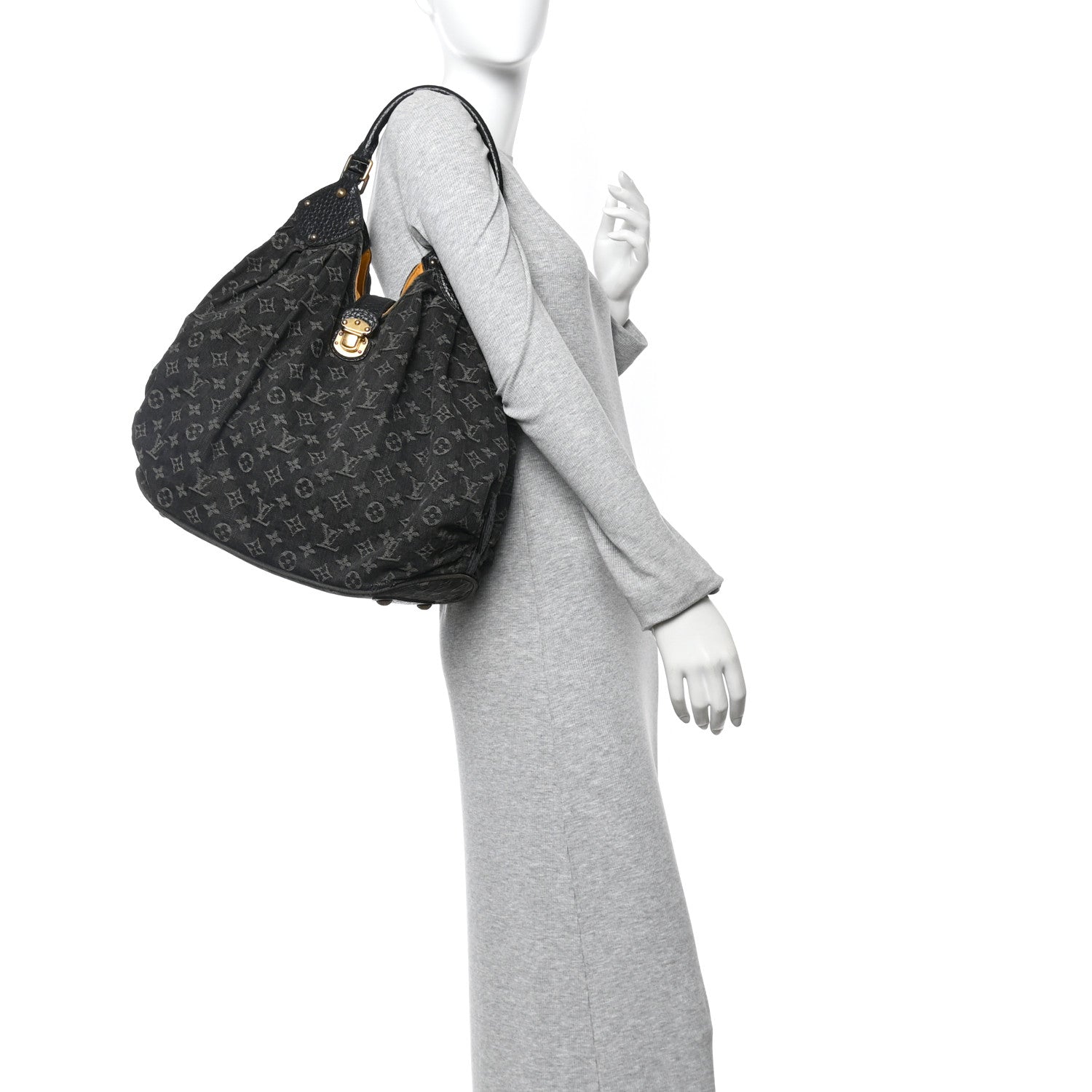Louis Vuitton Denim Mahina XL Black 2 of 9
