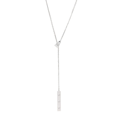Cartier 18K White Gold Diamond LOVE Lariat Necklace 1 of 5