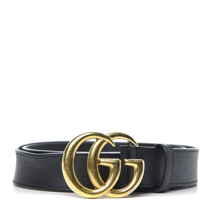 Gucci Calfskin Double G 30mm Belt 85 34 Black 1 of 6