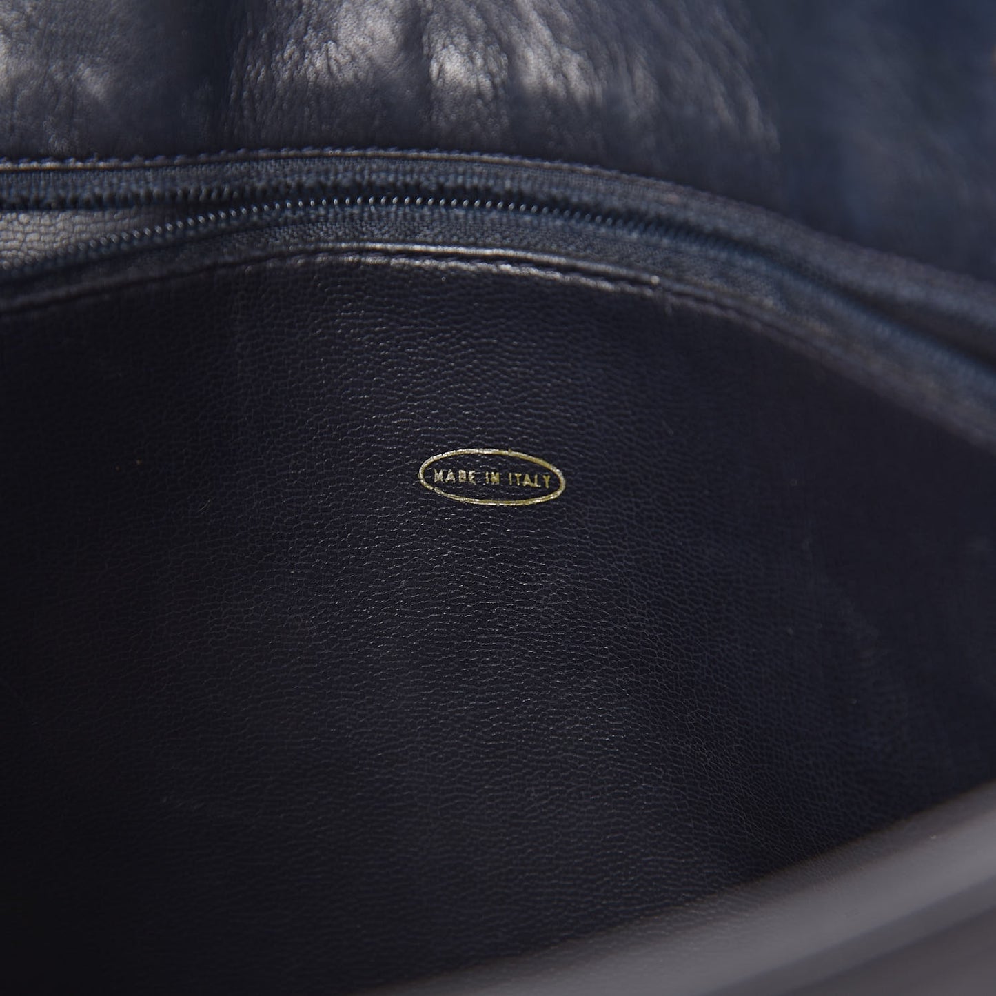 Lambskin Shopping Tote Navy