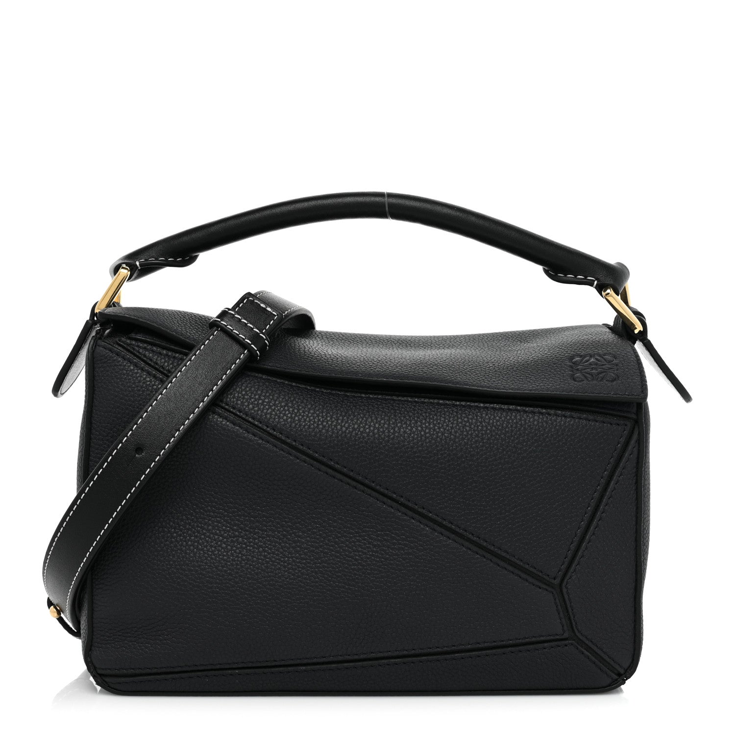 Loewe Calfskin Small Puzzle Bag Midnight Blue Black 1 of 8