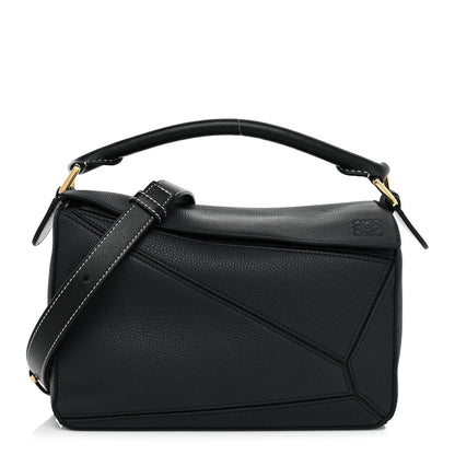 Loewe Calfskin Small Puzzle Bag Midnight Blue Black 1 of 8