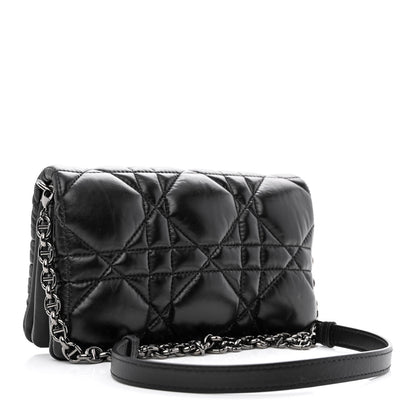 Christian Dior Calfskin Macrocannage Mini Caro Bag Black 3 of 11