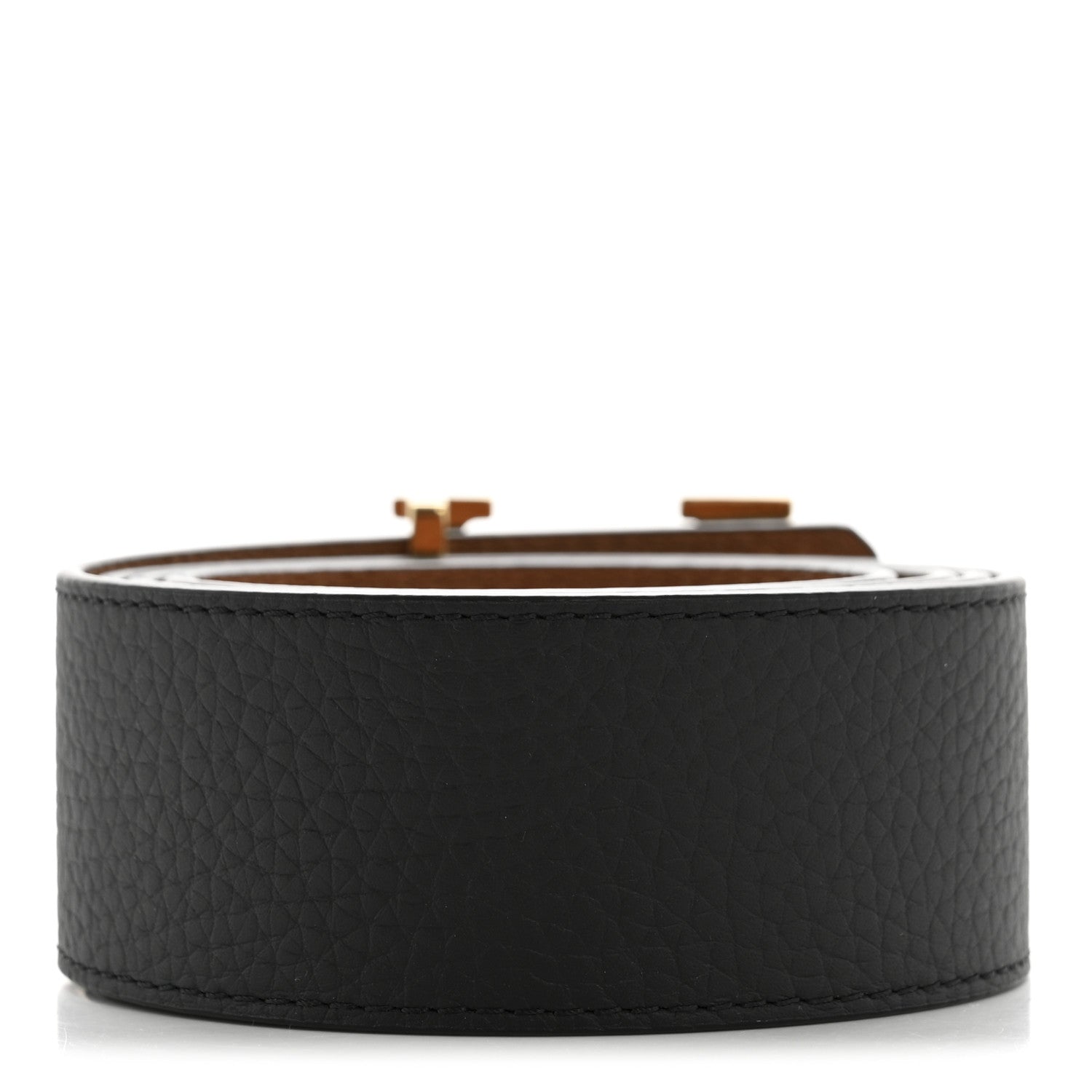 Louis Vuitton Taurillon Calfskin 30mm LV Initiales Reversible Belt 90 36 Black 2 of 7