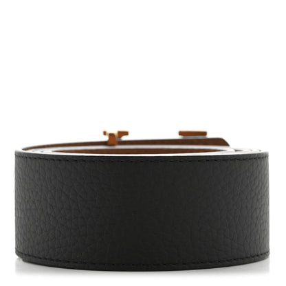 Louis Vuitton Taurillon Calfskin 30mm LV Initiales Reversible Belt 90 36 Black 2 of 7