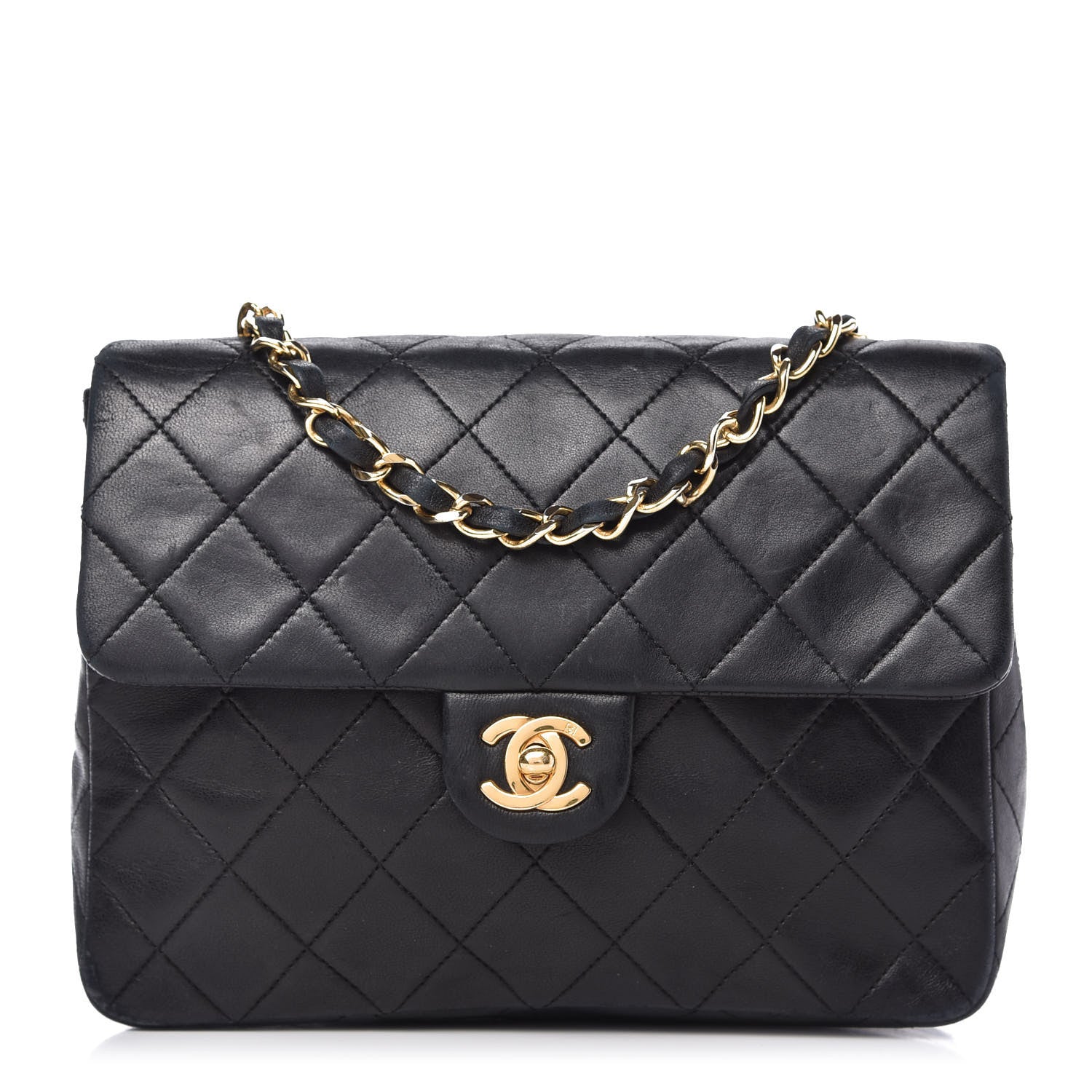 Chanel Lambskin Quilted Mini Square Flap Black 1 of 11