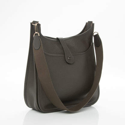 Hermes Taurillon Clemence Evelyne II GM Vert de Gris 3 of 7