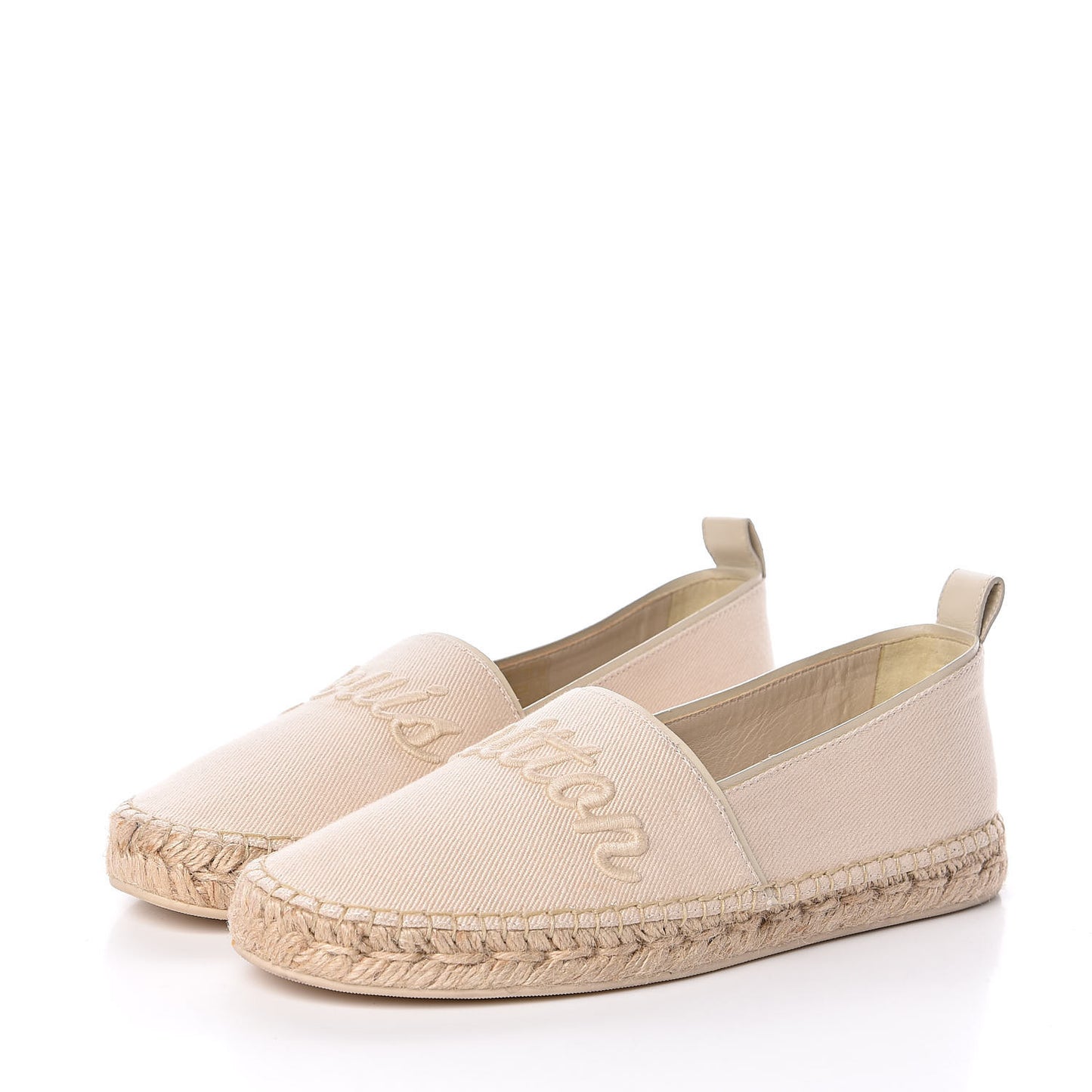 Canvas Waterfall Espadrille Flats 38 Ecru