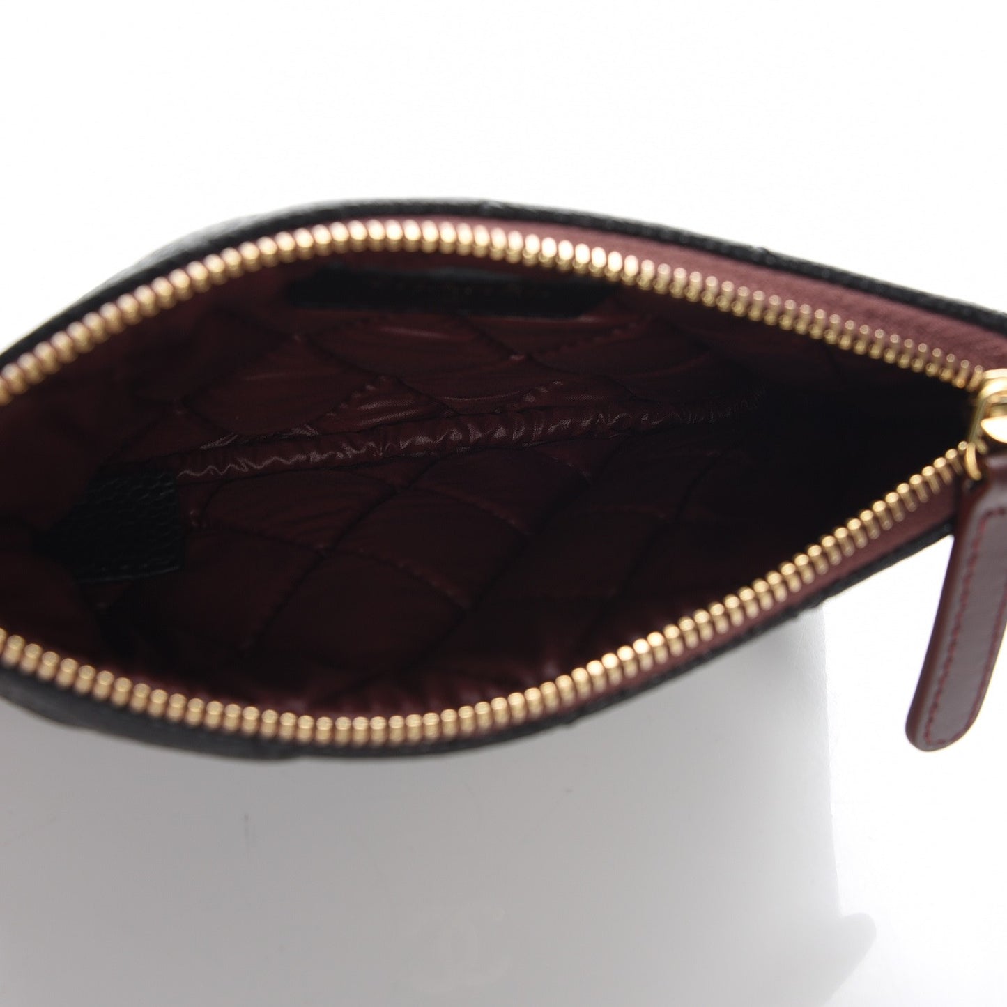 Caviar Quilted Small Cosmetic Case Black