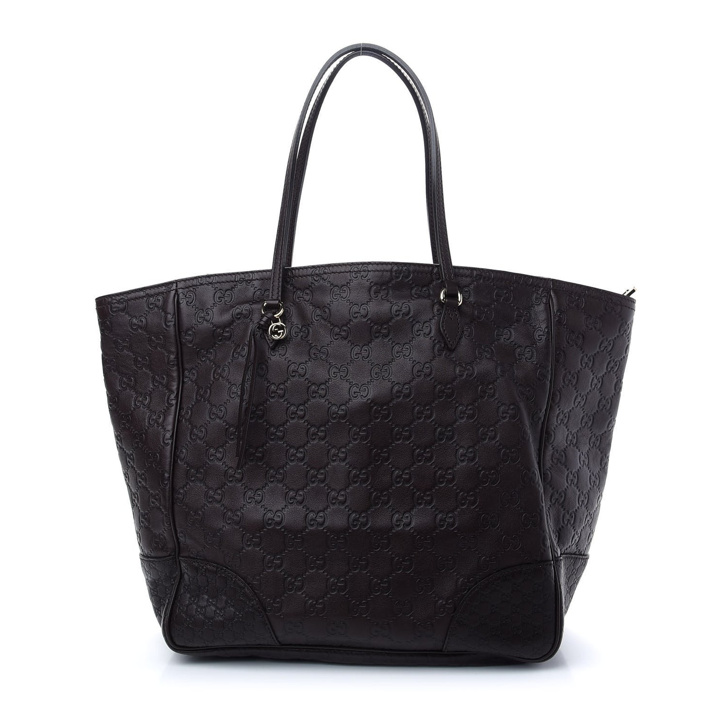 Guccissima Medium Bree Zippered Tote Chocolate