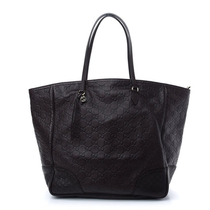 Gucci Guccissima Medium Bree Zippered Tote Chocolate 1 of 9