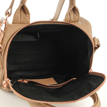 Alexander Wang Pebbled Lambskin Rockie Latte Rose Gold Hardware 5 of 8