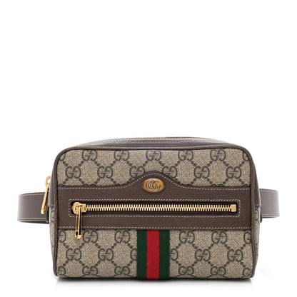 Gucci GG Supreme Monogram Web Small Ophidia Belt Bag 85 34 Dark Brown 1 of 11