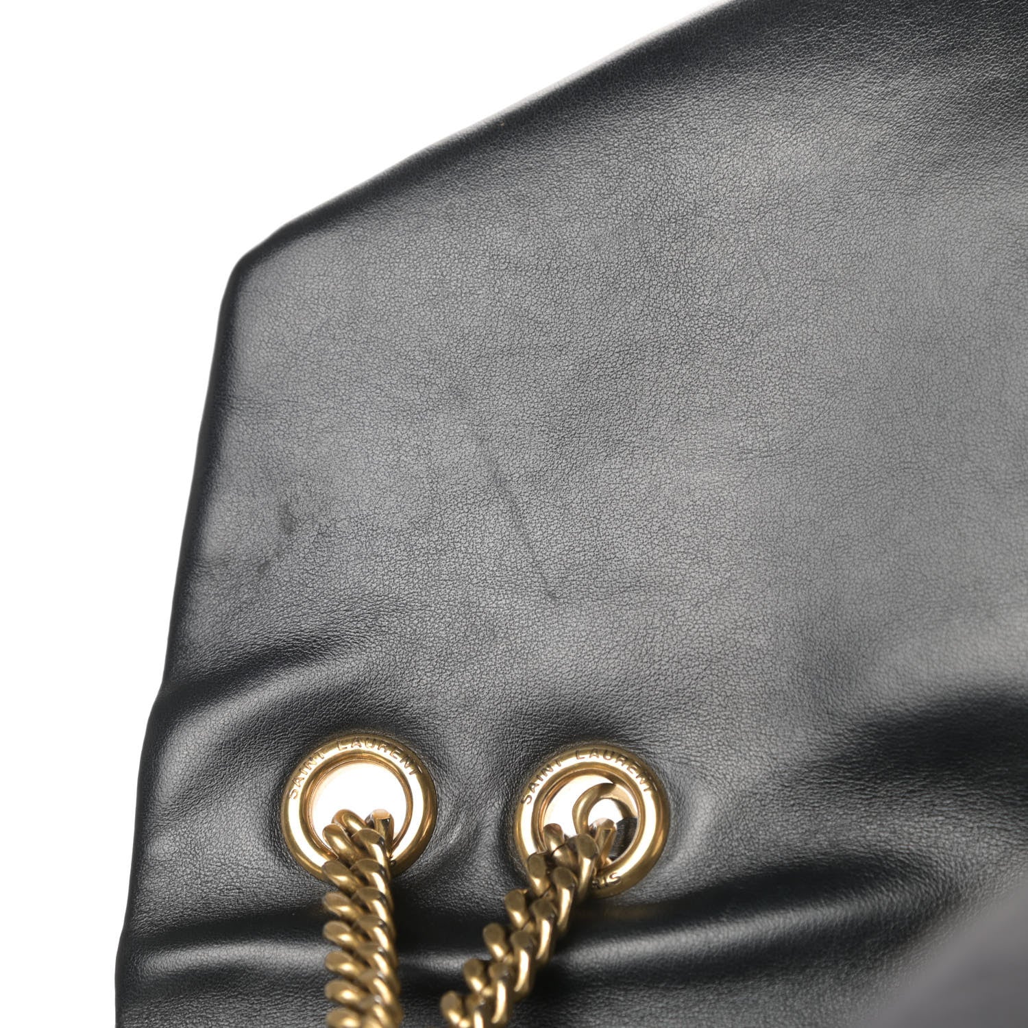 Saint Laurent Calfskin Y Quilted Monogram Medium Loulou Chain Satchel Black 14 of 16