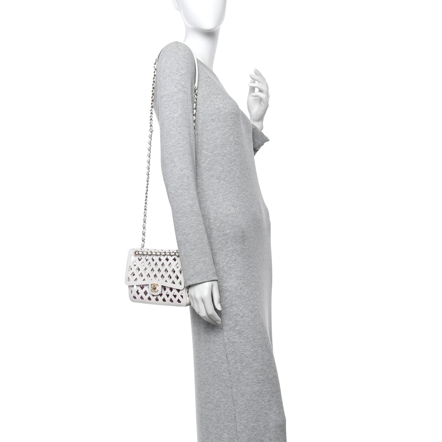 Chanel Lambskin Small Sea Through Flap White Multicolor 2 of 10