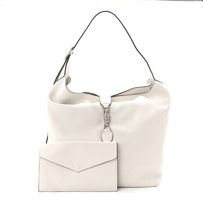 Gucci Amour Grane Calfskin Medium Jackie 1961 Crossbody Bag White 3 of 11