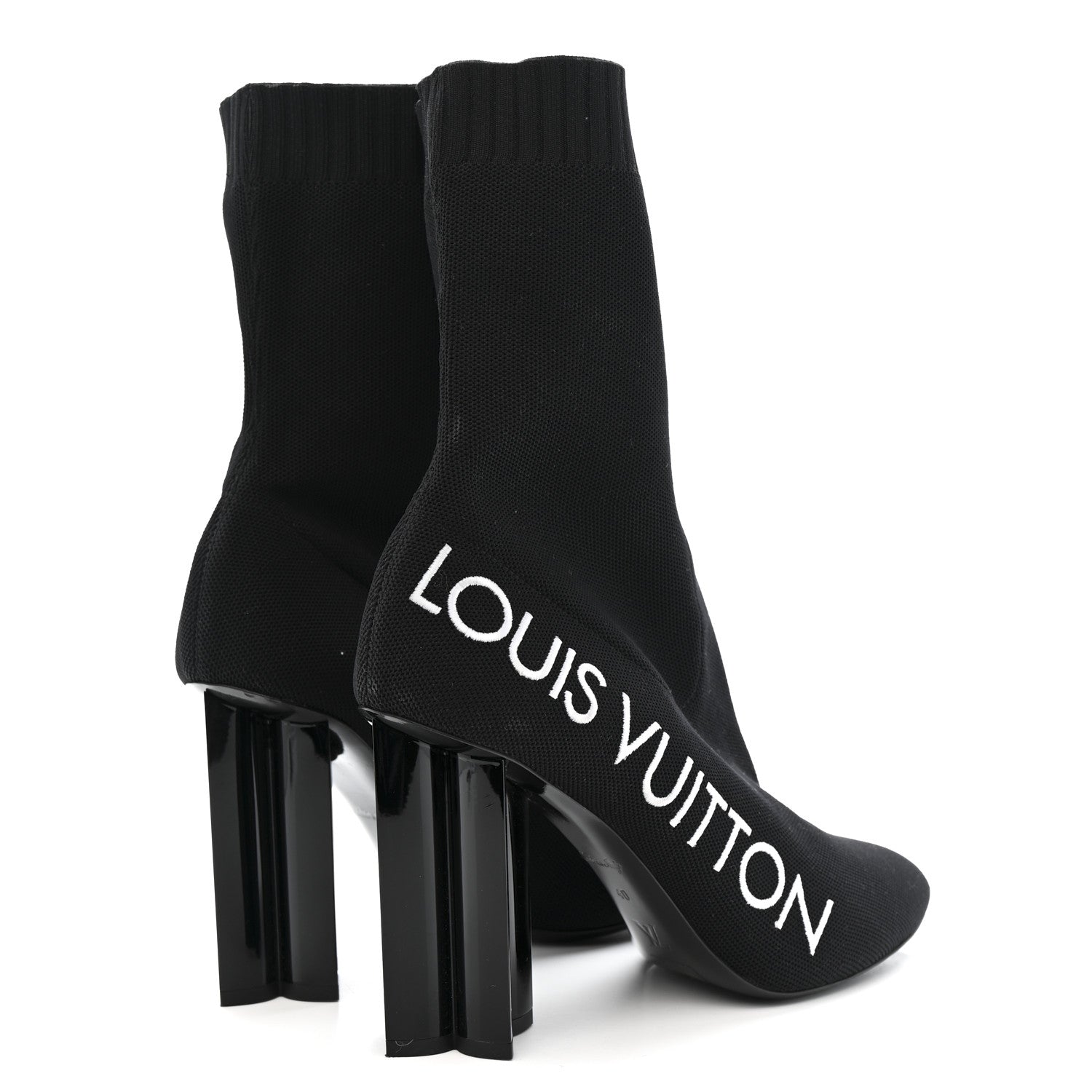 Louis Vuitton Stretch Fabric Silhouette Ankle Boots 40 Black 4 of 8