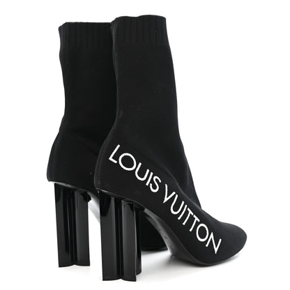 Louis Vuitton Stretch Fabric Silhouette Ankle Boots 40 Black 4 of 8