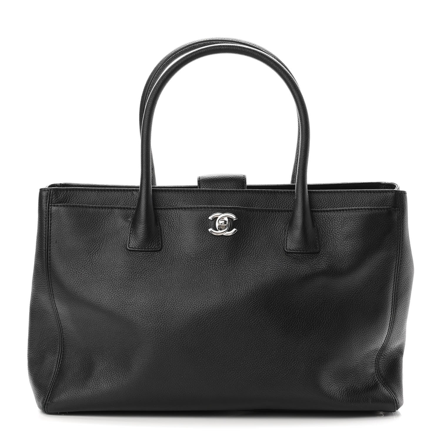 Chanel Calfskin Cerf Executive Shopper Tote Black 3 of 11