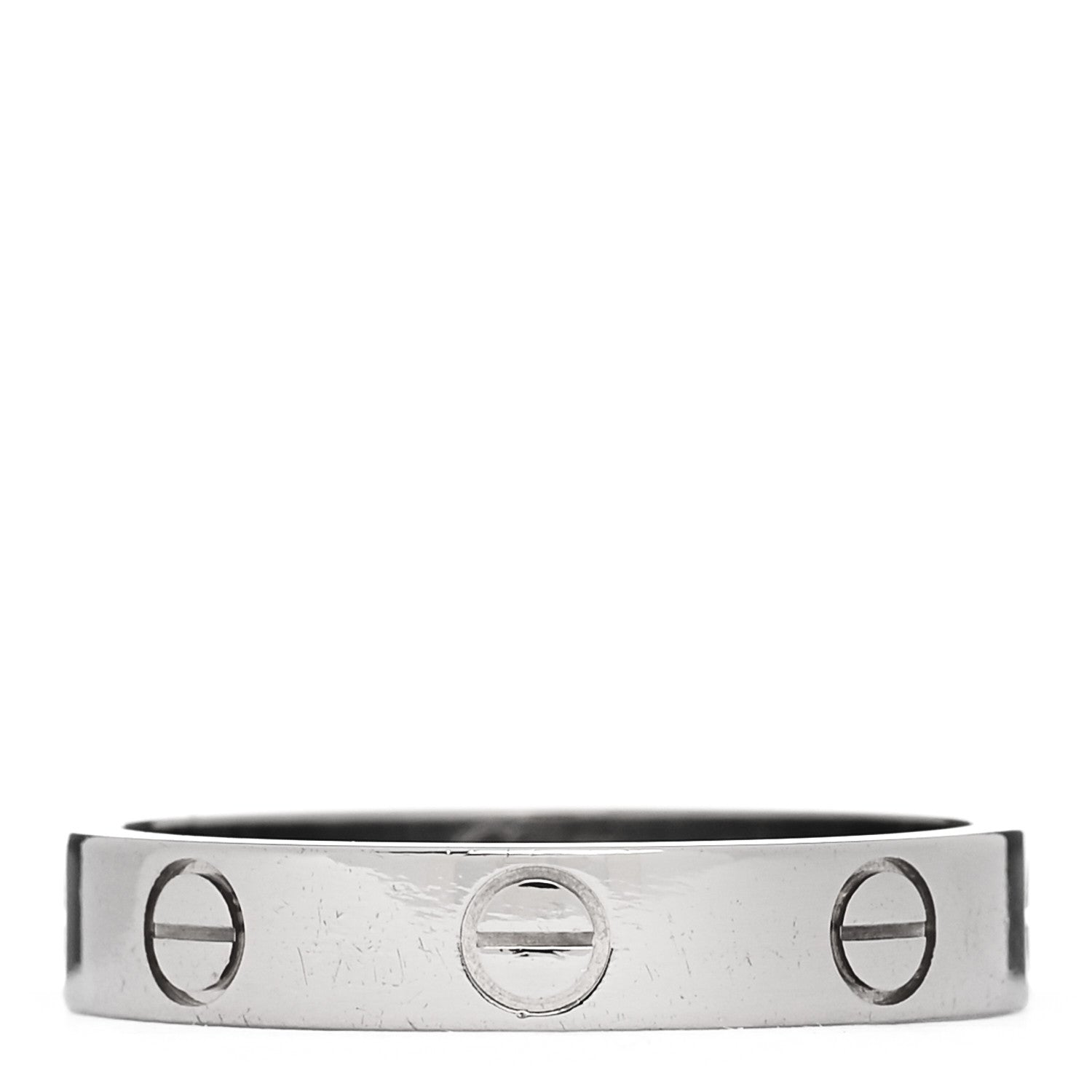 Cartier 18K White Gold 3.5mm LOVE Wedding Band Ring 53 6.5 1 of 4