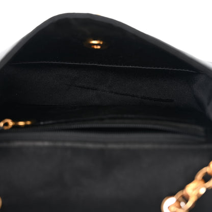 Chanel Satin Quilted Small Single Flap Bag Black 5 of 13