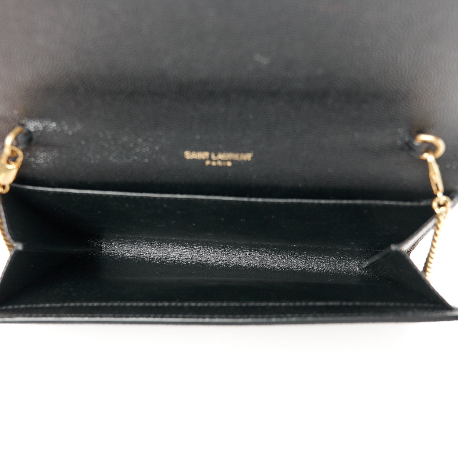 Saint Laurent Grain de Poudre Uptown Chain Wallet Black 5 of 10