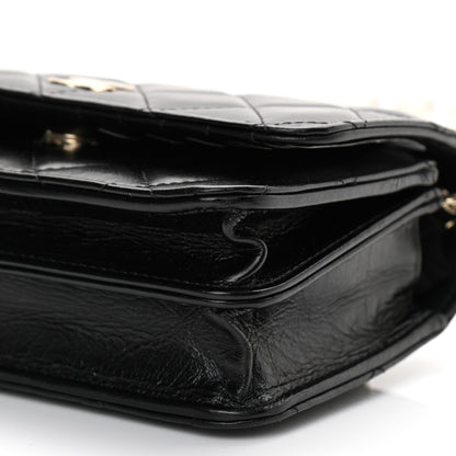Chanel Calfskin Quilted Mini Maxi Pearls Wallet On Chain WOC Black 10 of 10