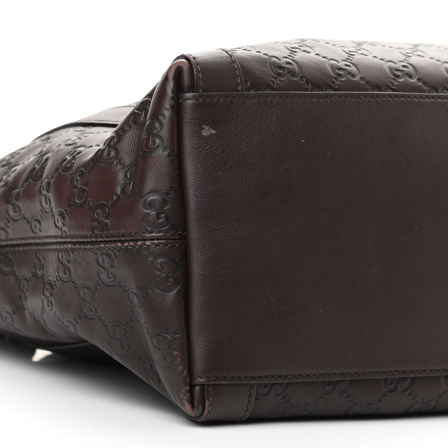 Guccissima Medium Miss GG Top Handle Bag Dark Brown