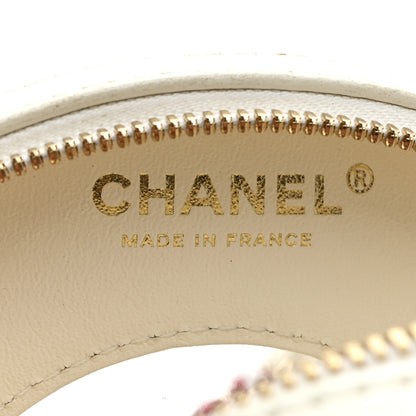 Chanel Lambskin Coco Lifesaver Round Bag Red White 6 of 11