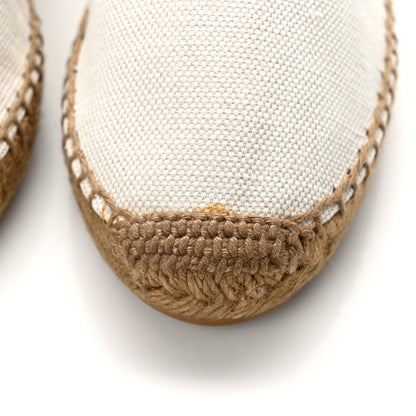 Saint Laurent Canvas Nappa Elba Light Logo Embroidered Espadrilles 36 Ecru 11 of 12