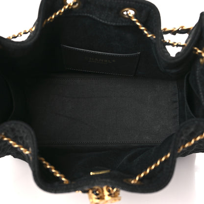 Chanel Denim Quilted Small Chanel 25 Handbag Black 5 of 11